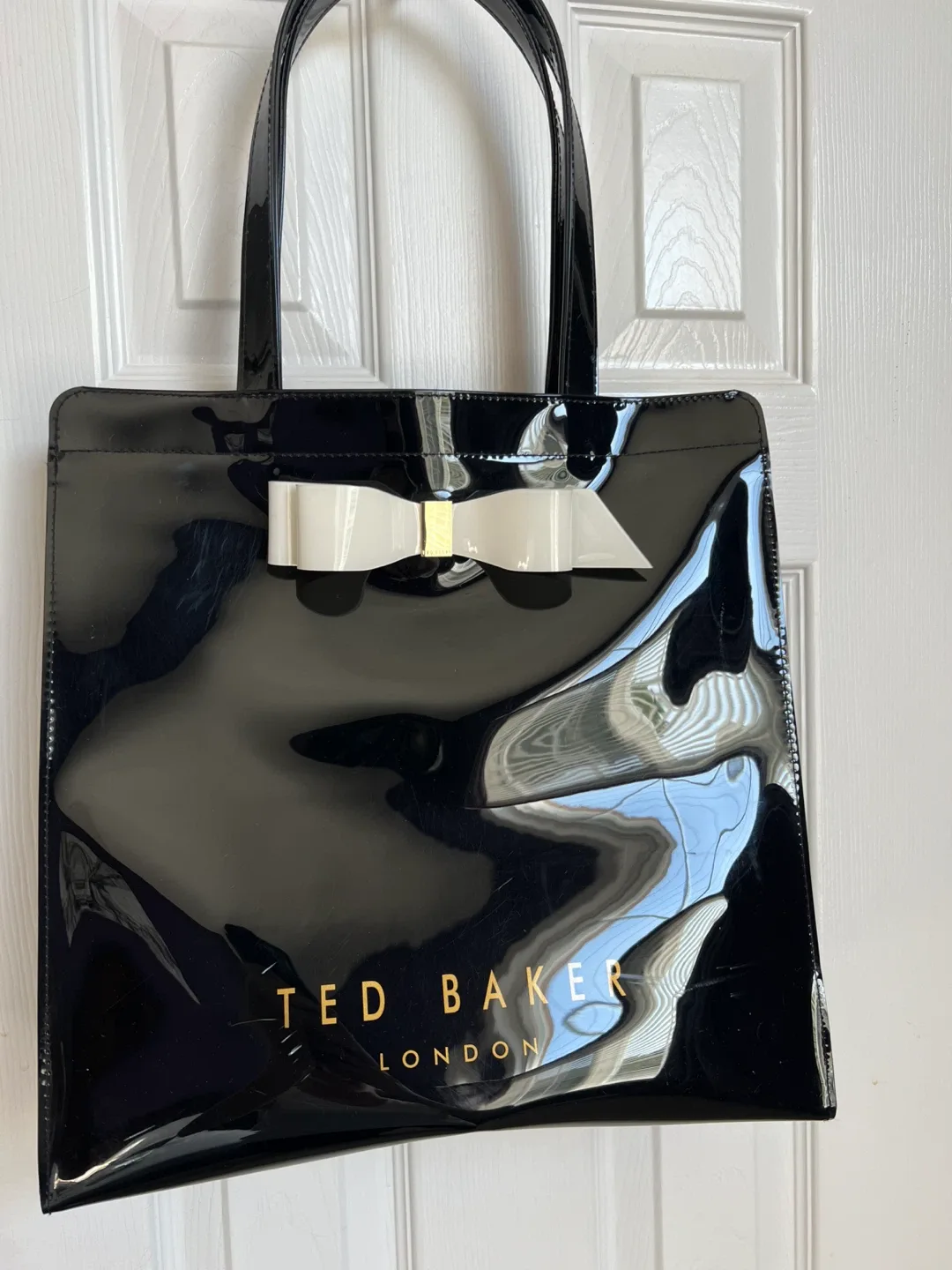 Ted Baker London Black Patent Tote Bag thumbnail