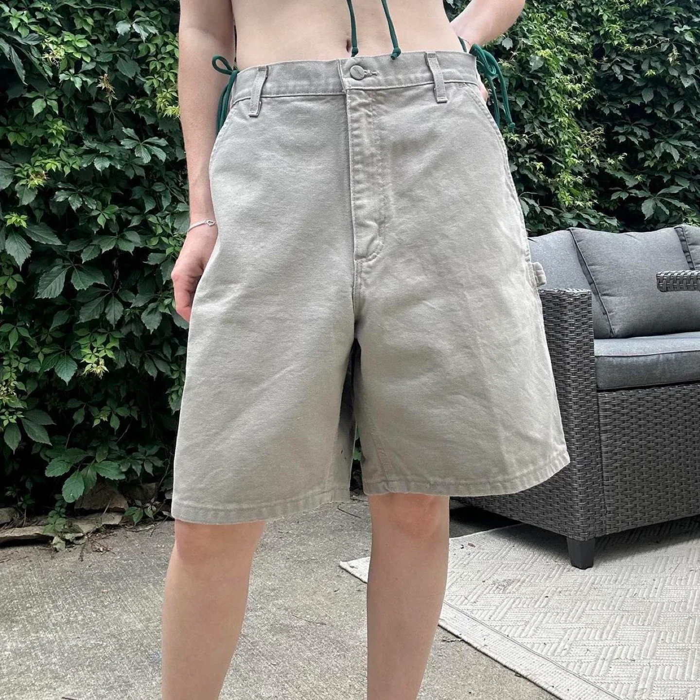 Carhartt canvas carpenter cargo shorts image indicator(4)