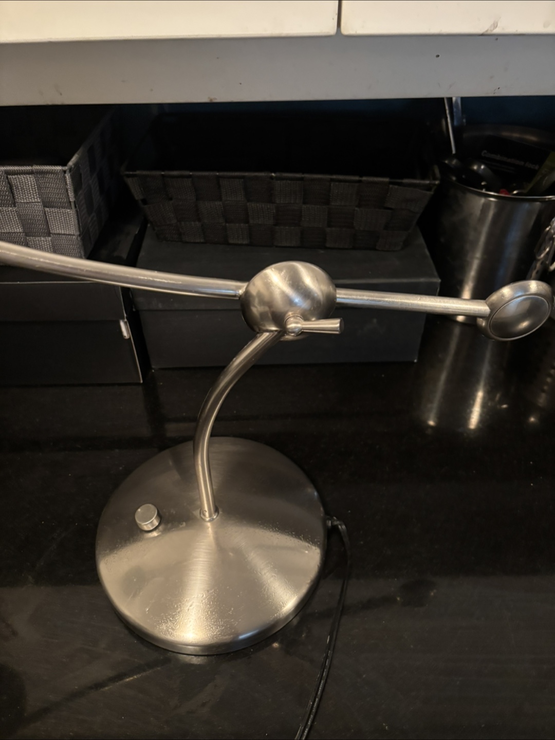 Adjustable Nickel Desk Lamp - photo 3