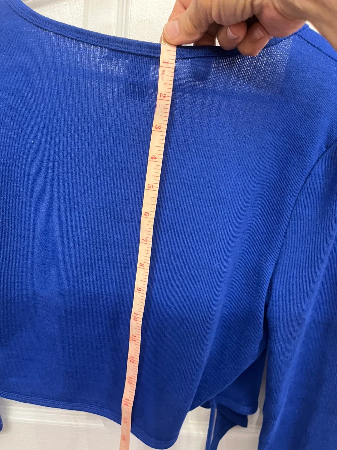 Revamped Blue Wrap Top - Size XL image indicator(4)