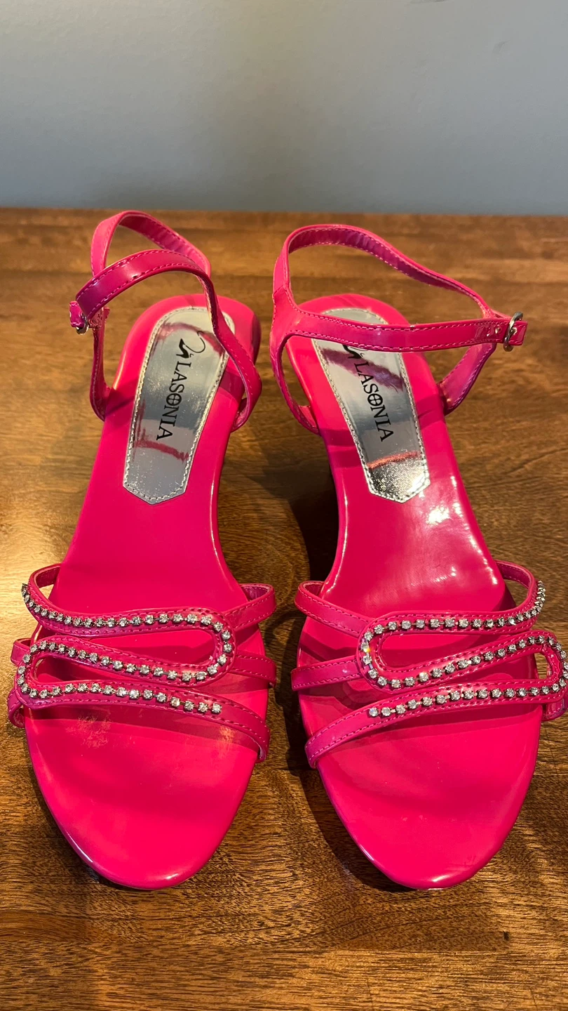 Lasonia Pink Heels with Rhinestones - photo 3