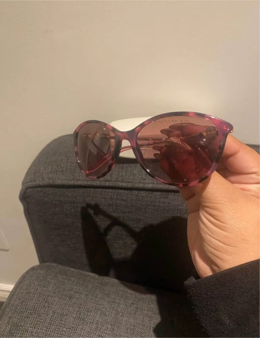 Versace Pink Tortoise Sunglasses with Case image indicator(3)
