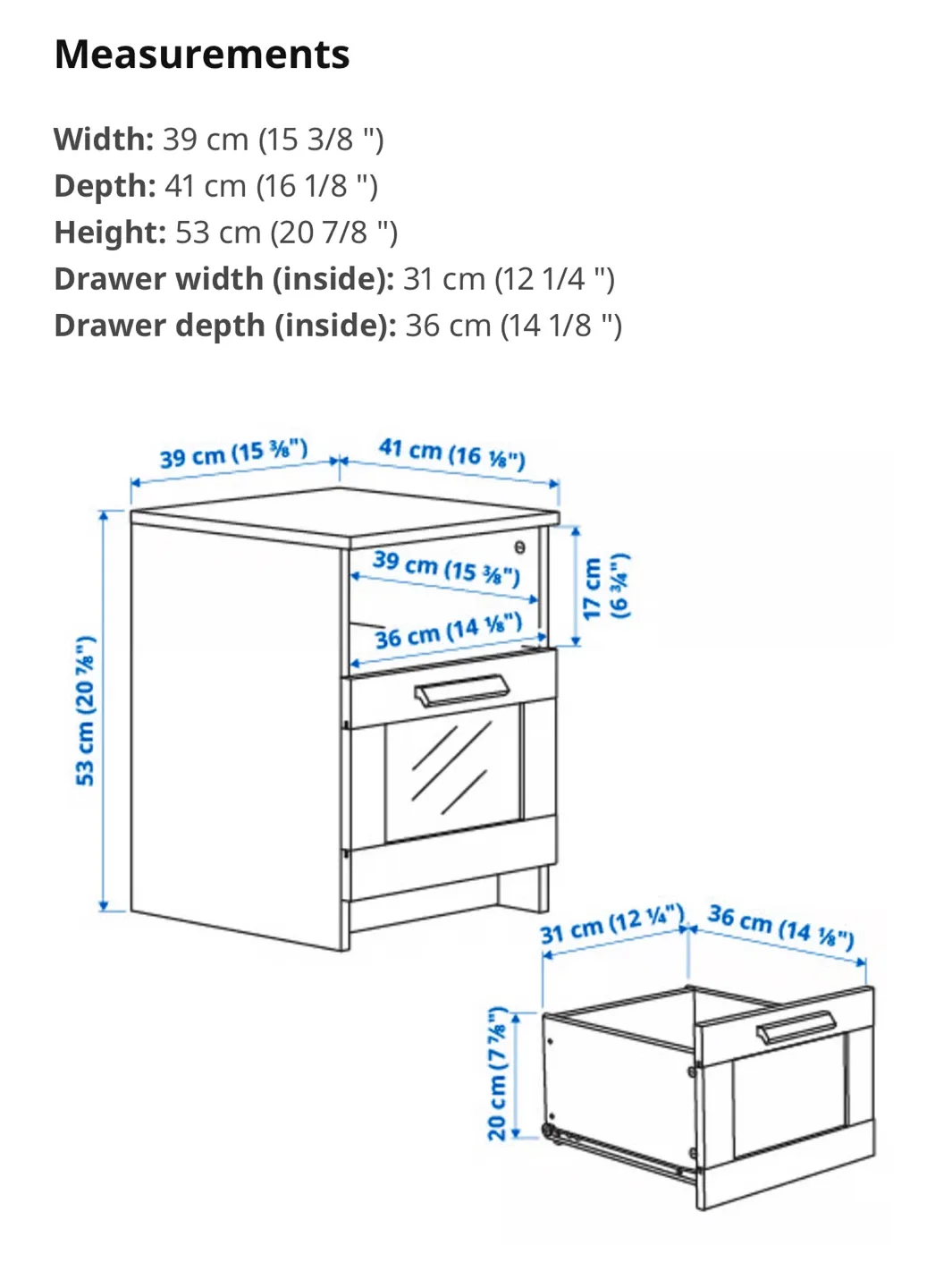Ikea Brimness Grey Nightstands (Delivery available ) image indicator(3)