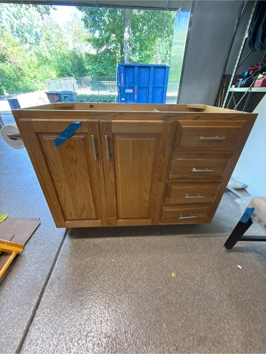 Oak Vanity Cabinet - 37" Tall x 22" Wide