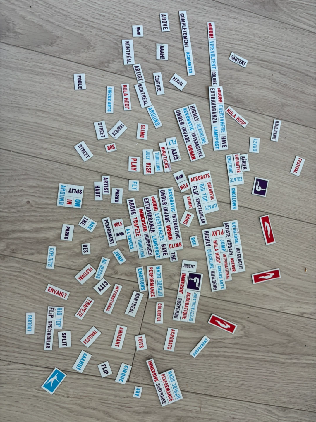 Montreal Circus Arts Word Magnets