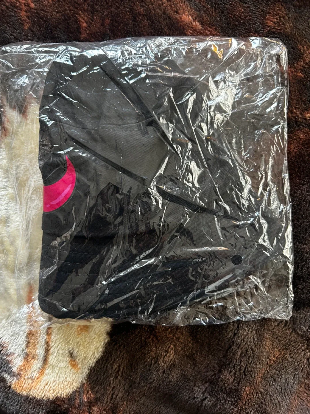 Black bucket hat, with a pink moon crescent (sailor moon 🌙) thumbnail