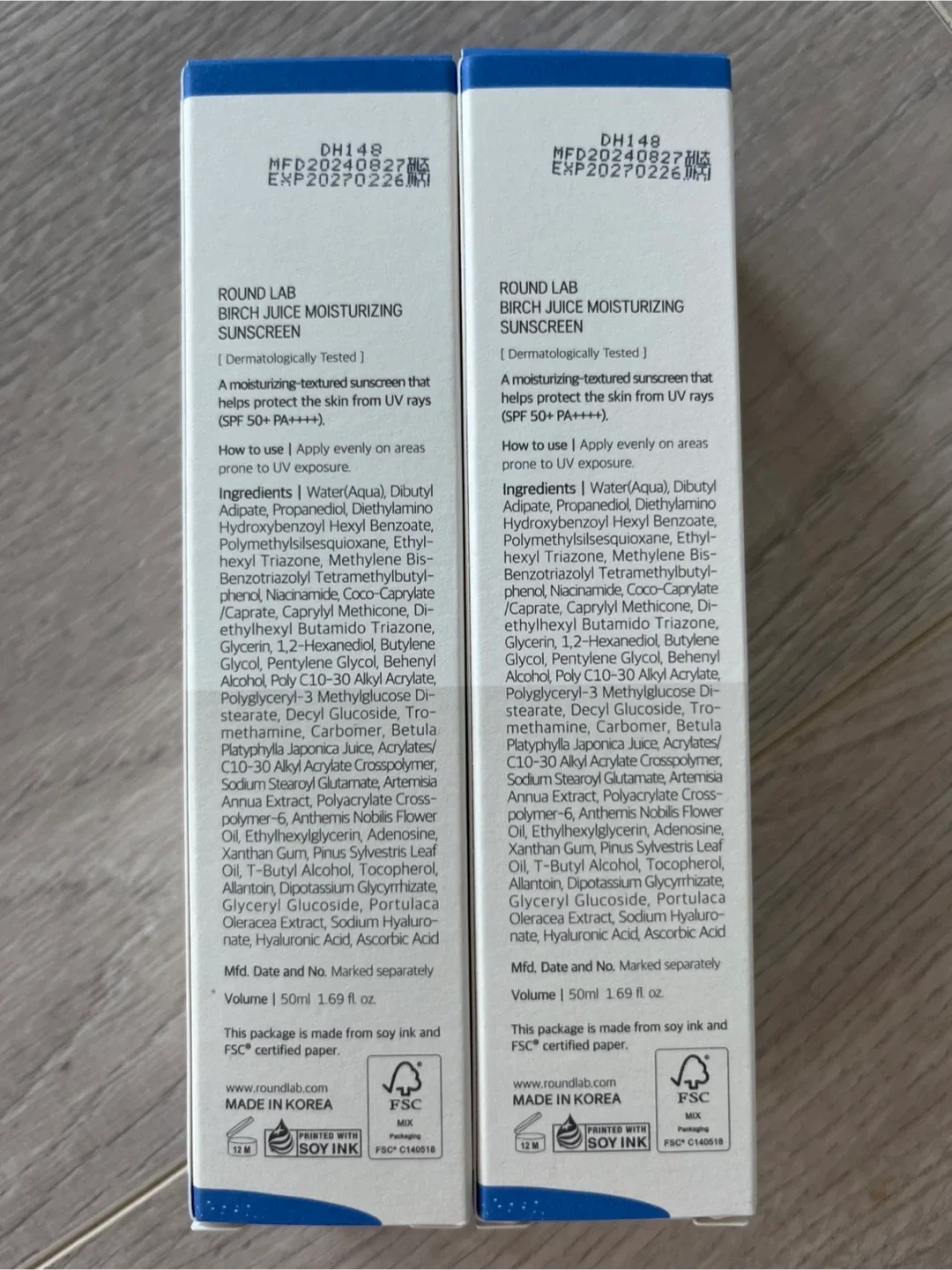 BRAND NEW Round Lab Birch Juice Moisturizing Sunscreen SPF50 image indicator(2)