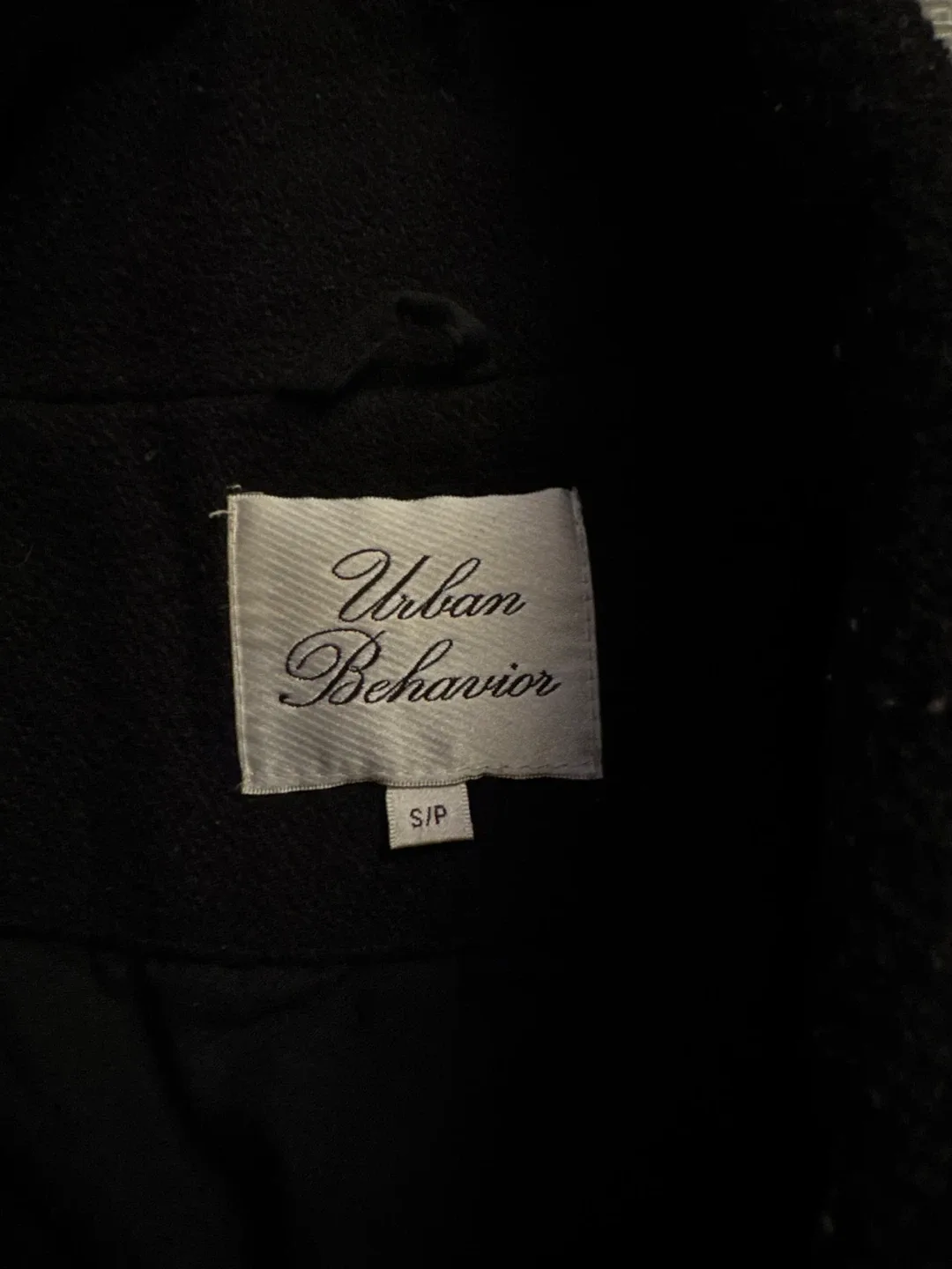 Urban Behavior Black Pea Coat - Size S image indicator(3)