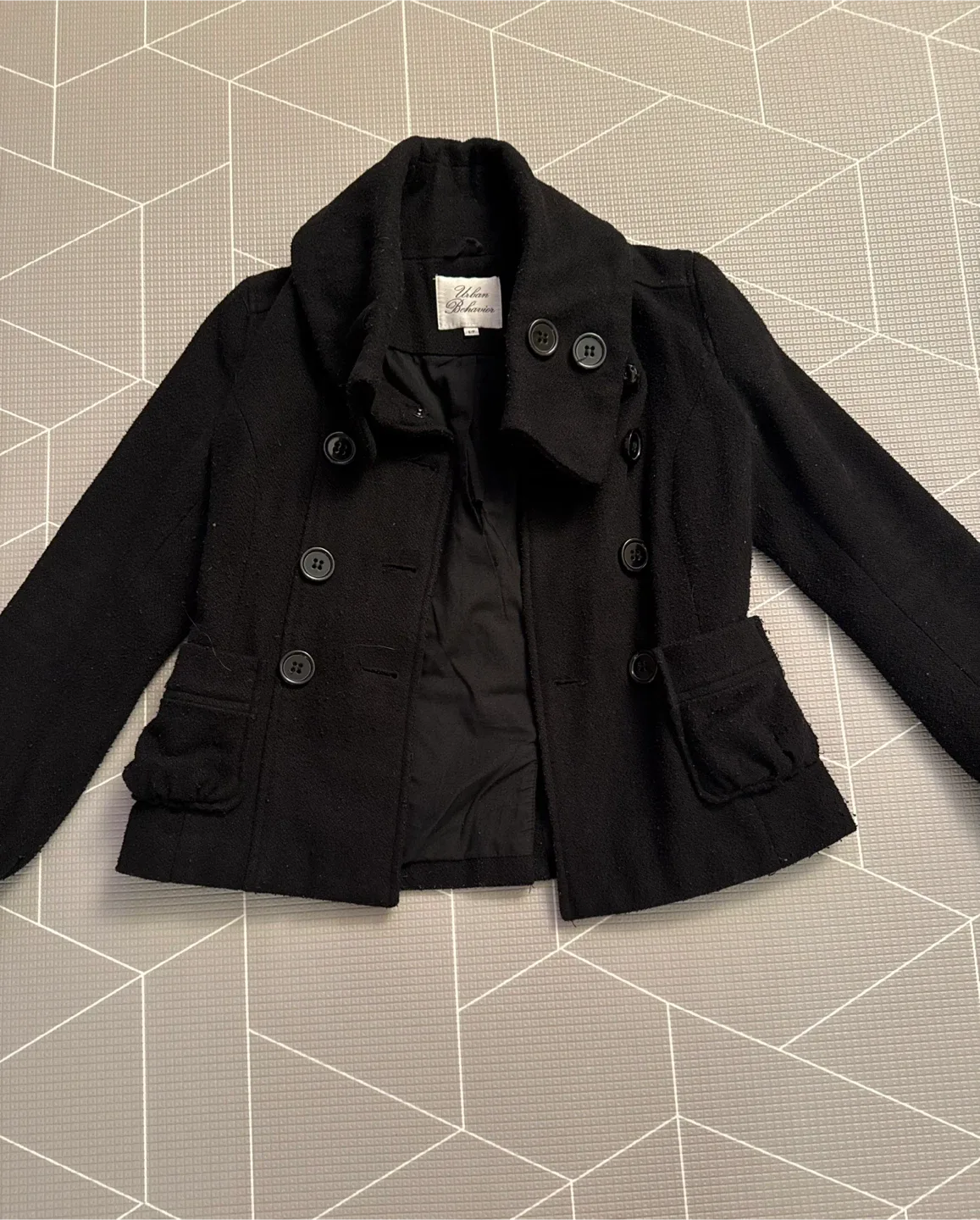 Urban Behavior Black Pea Coat - Size S image indicator(4)