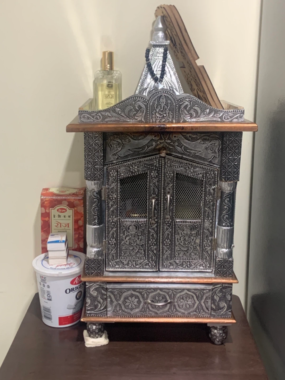 Decorative Silver Pooja Mandir