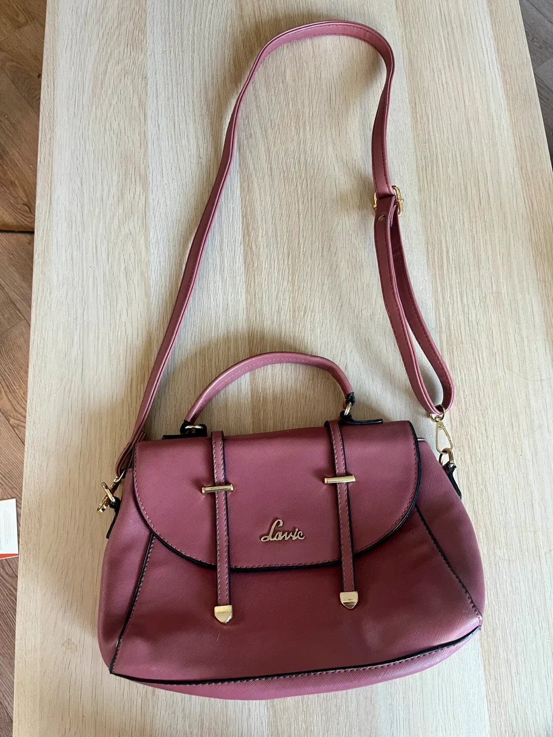Lavie Satchel/Crossbody Handbag in Burnt Apricot thumbnail
