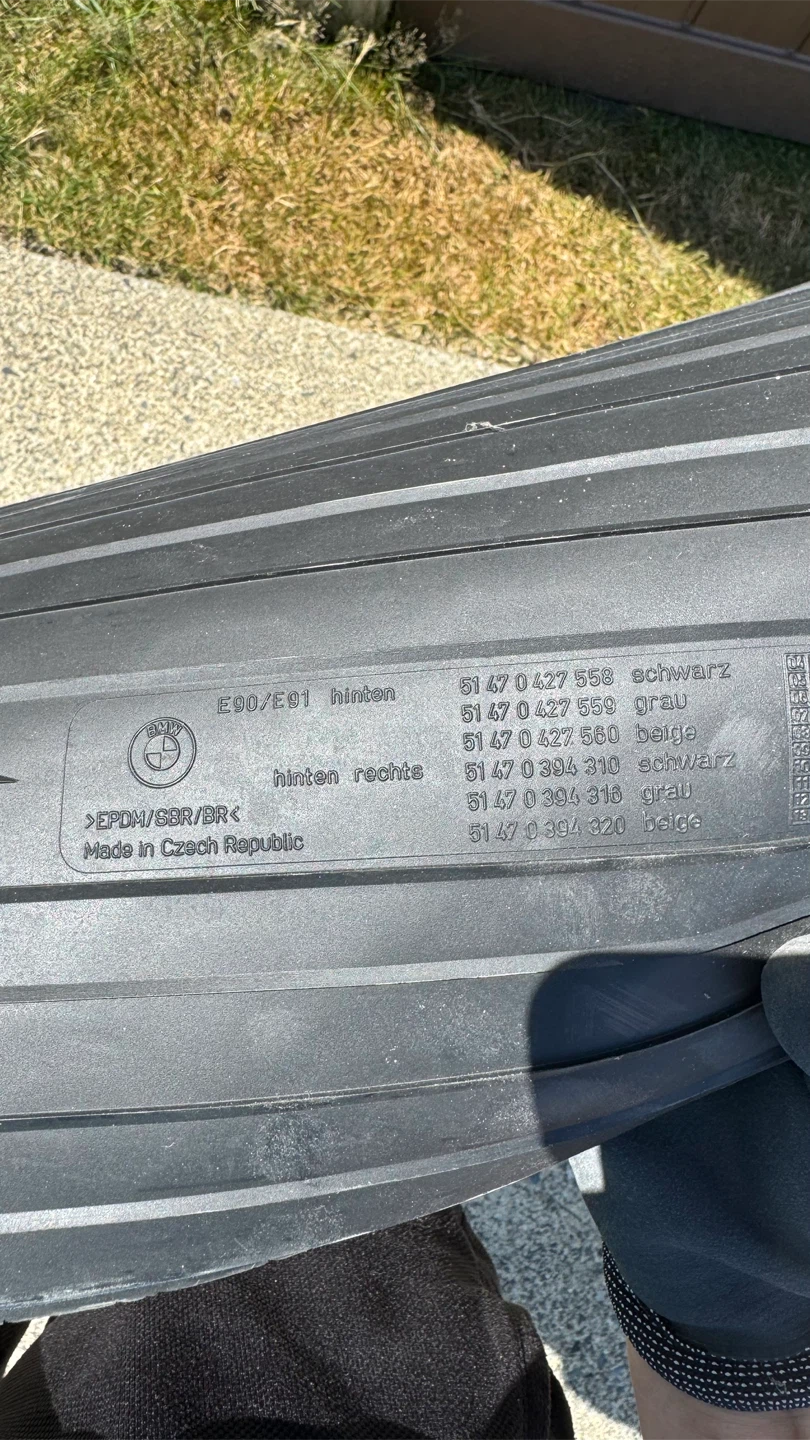 BMW Black Rubber Floor Mats - Full Set - photo 2