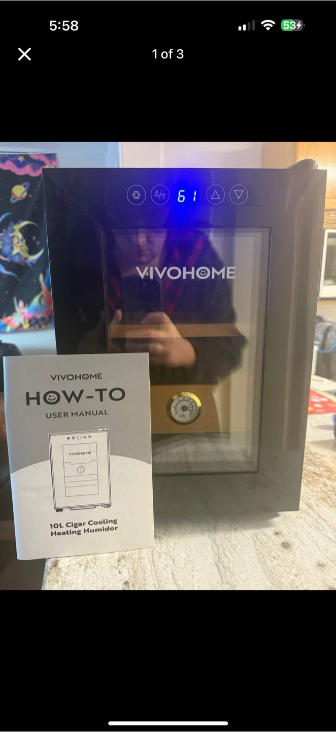 VIVOHOME 10L Cigar Cooler Humidor