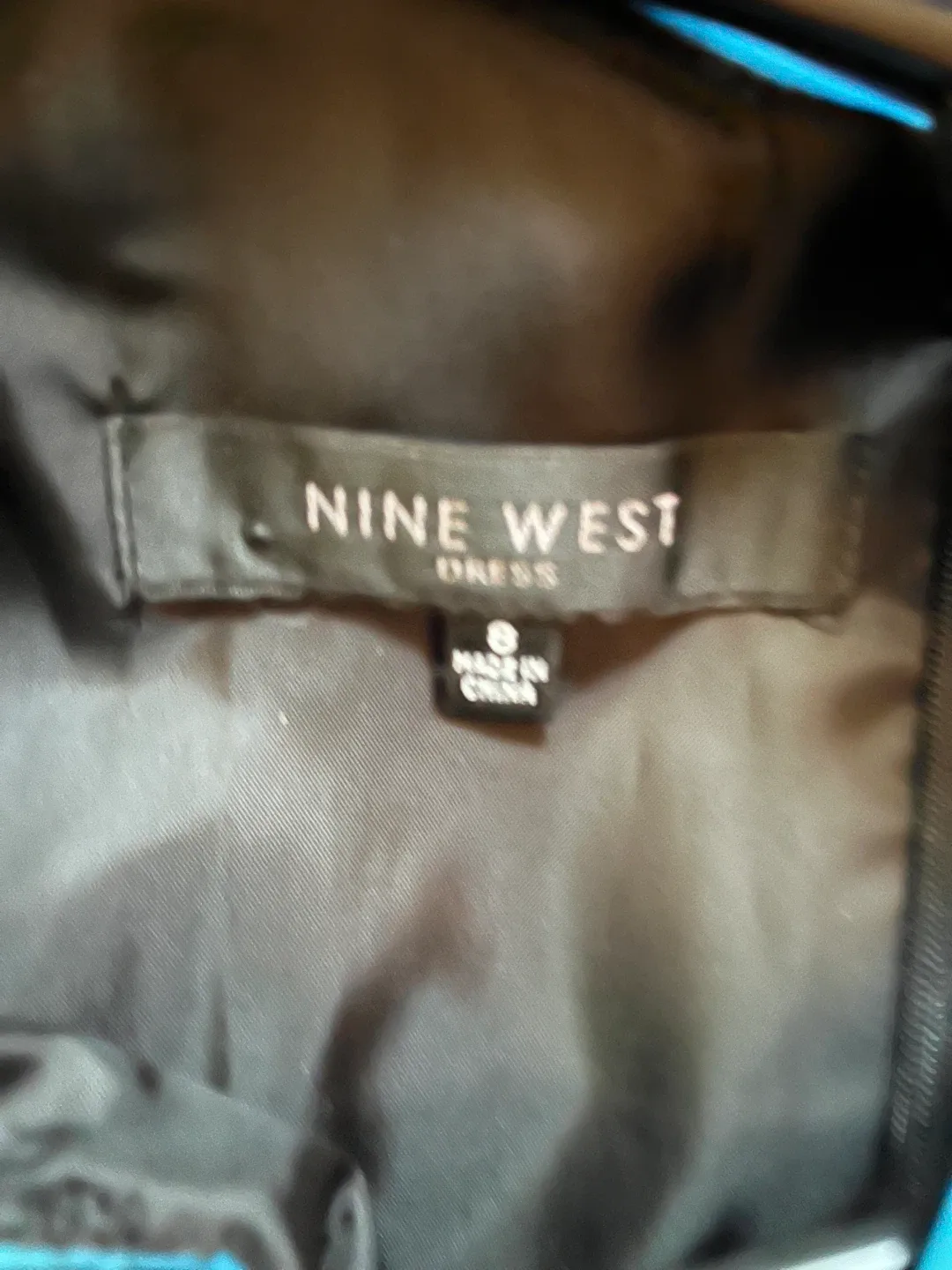 Nine West Black Floral Dress - Size 8 image indicator(3)