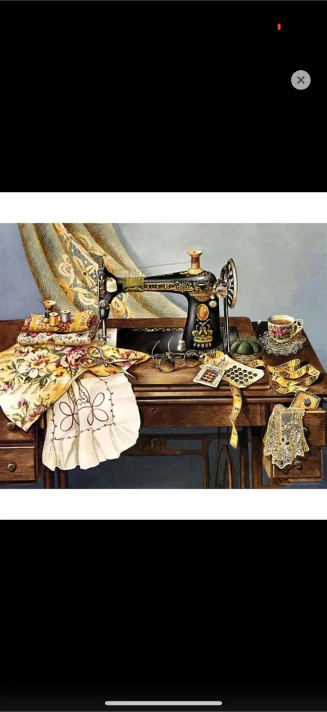 Diamond Art Complete Kit - 50x60cm Sewing Machine thumbnail