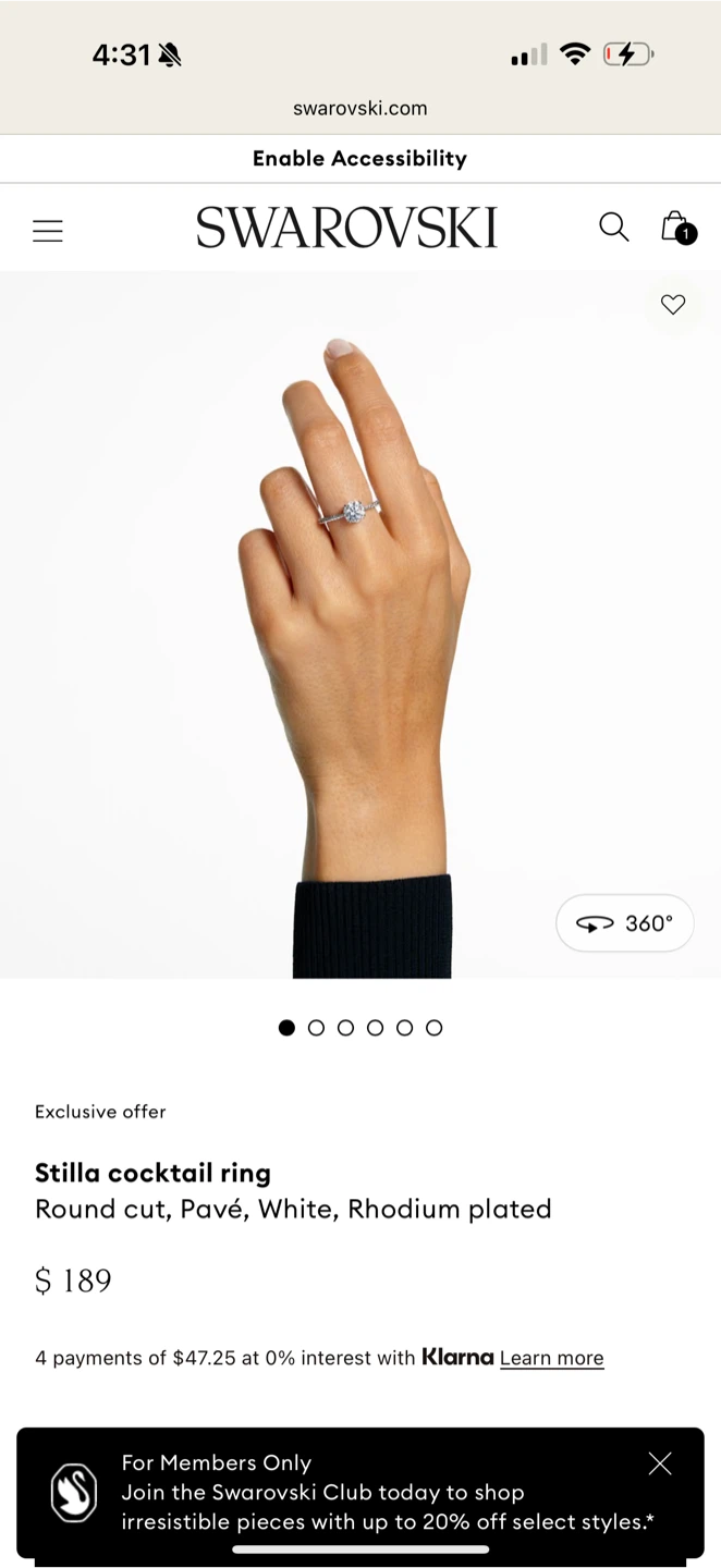 Swarovski stilla ring - photo 3