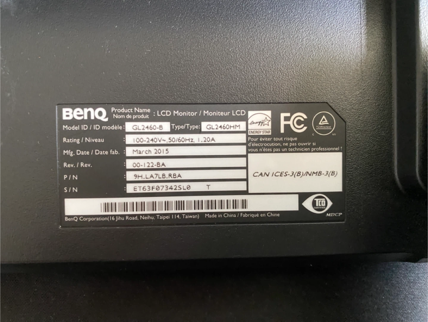 BenQ 24” 1080p Monitor - photo 4