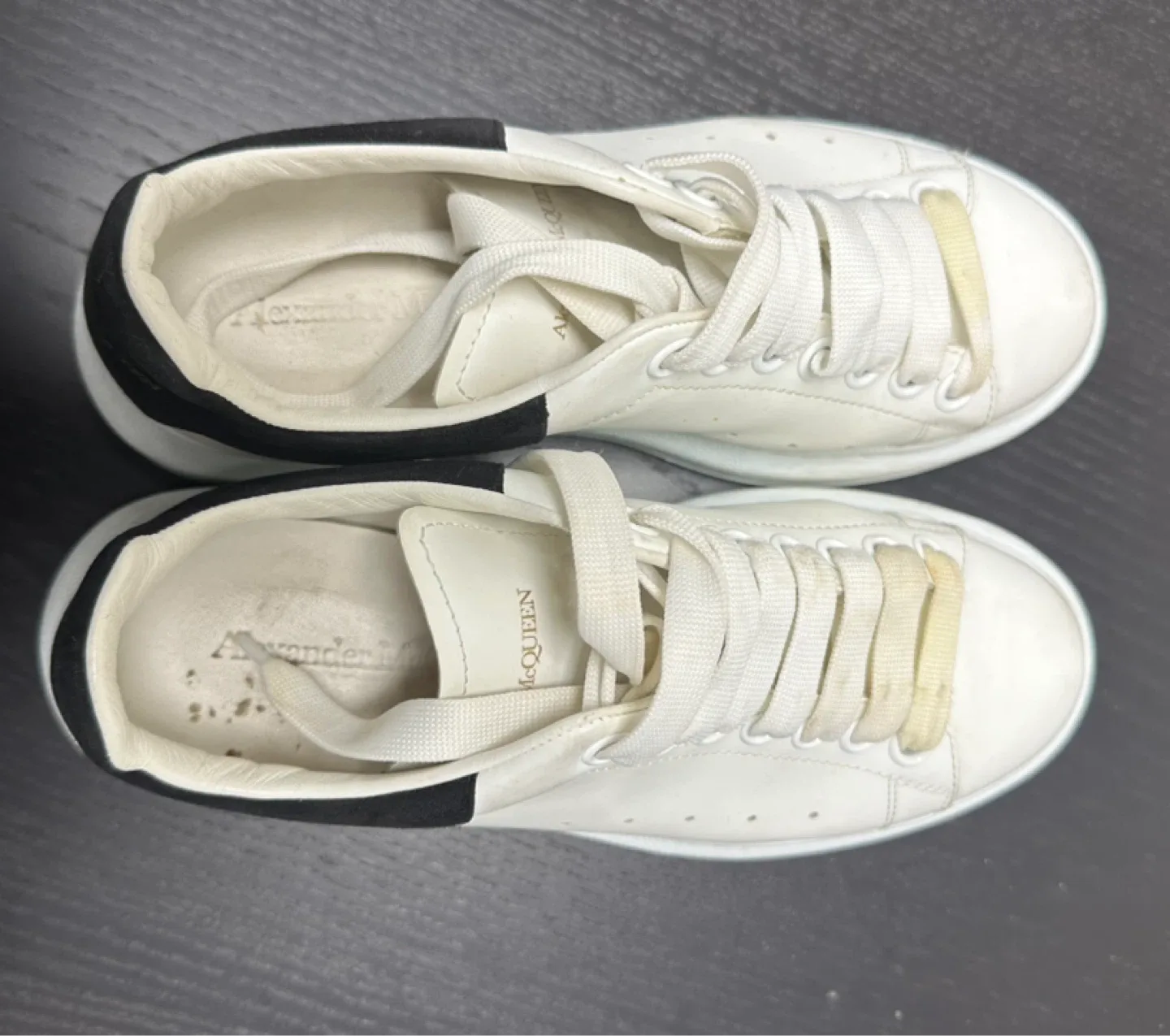 Alexander McQueen White & Black Sneakers thumbnail