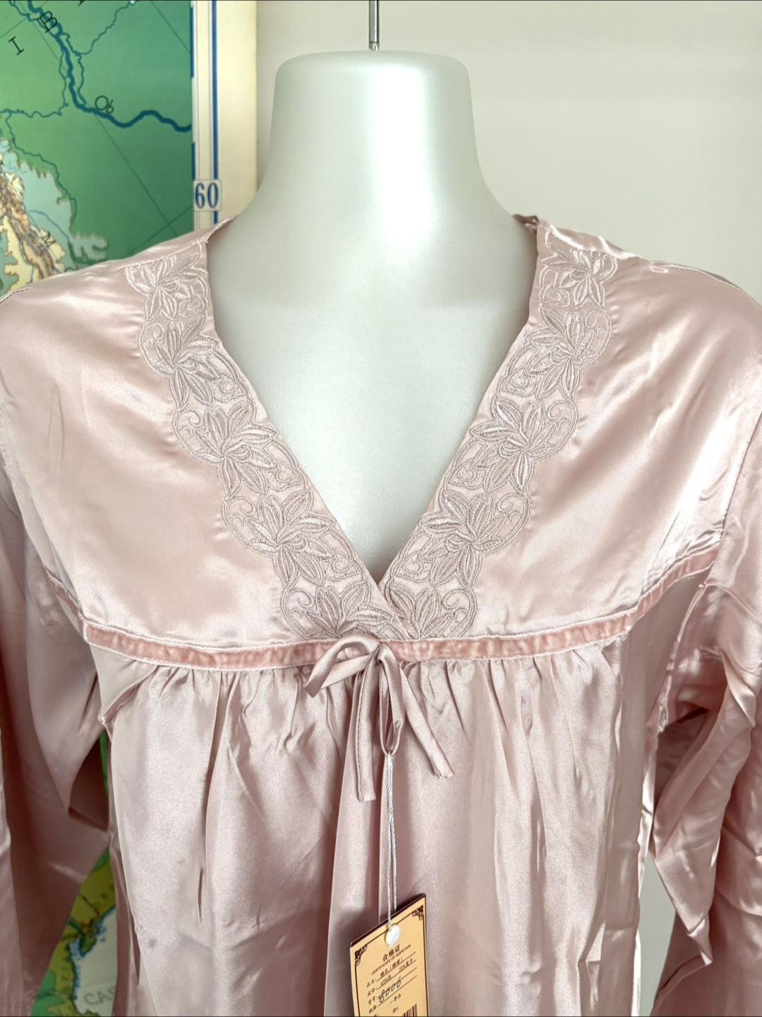 New Pink 65% Silk Pajama Set - Size S - photo 5