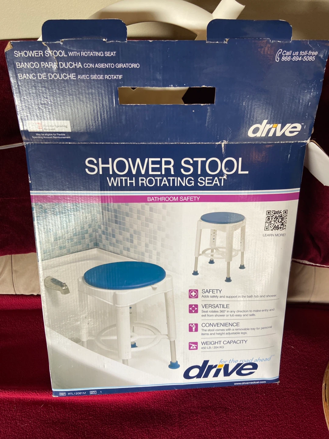 Drive Shower Stool with Rotating Seat - New in Box