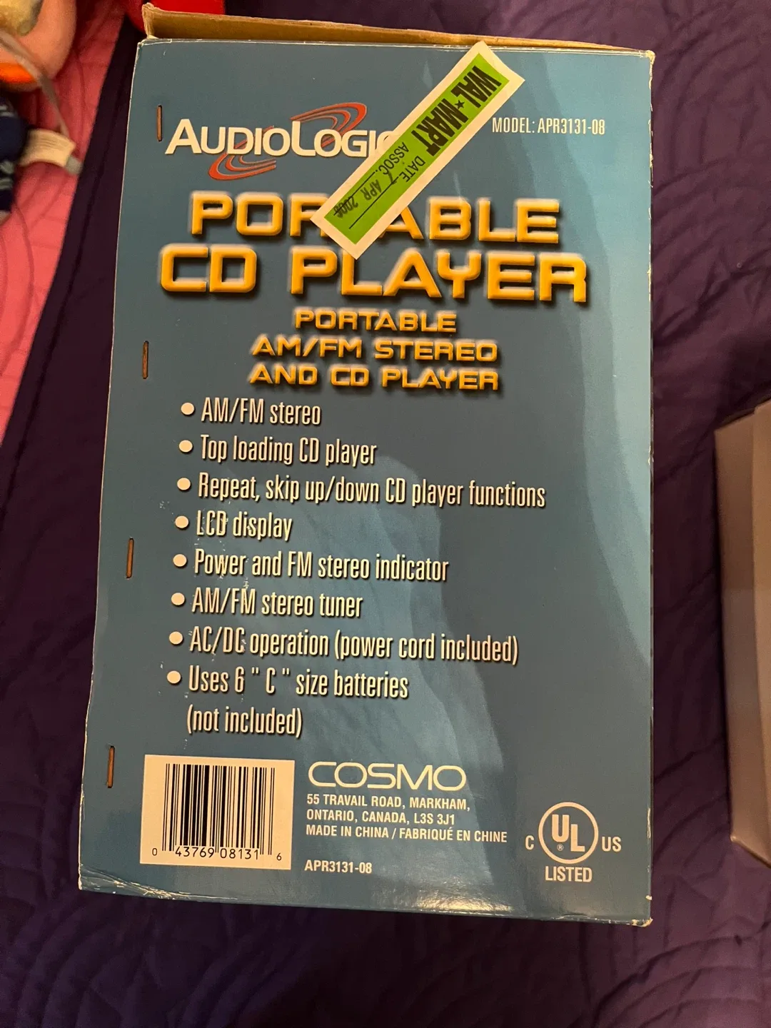 AudioLogic APR3131-08 Portable CD Player AM/FM Stereo image indicator(5)