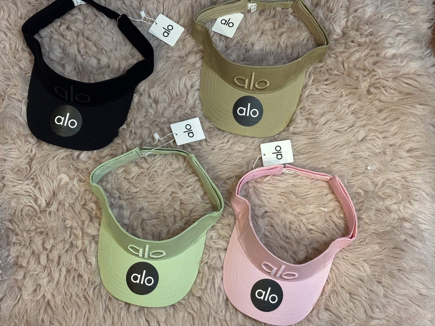 ALO Visor - Black, Green, Pink, Beige $35 each