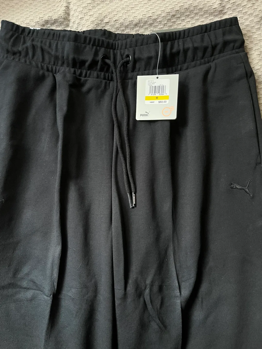 New Puma Fusion Black Cotton Pants - Size M image indicator(5)