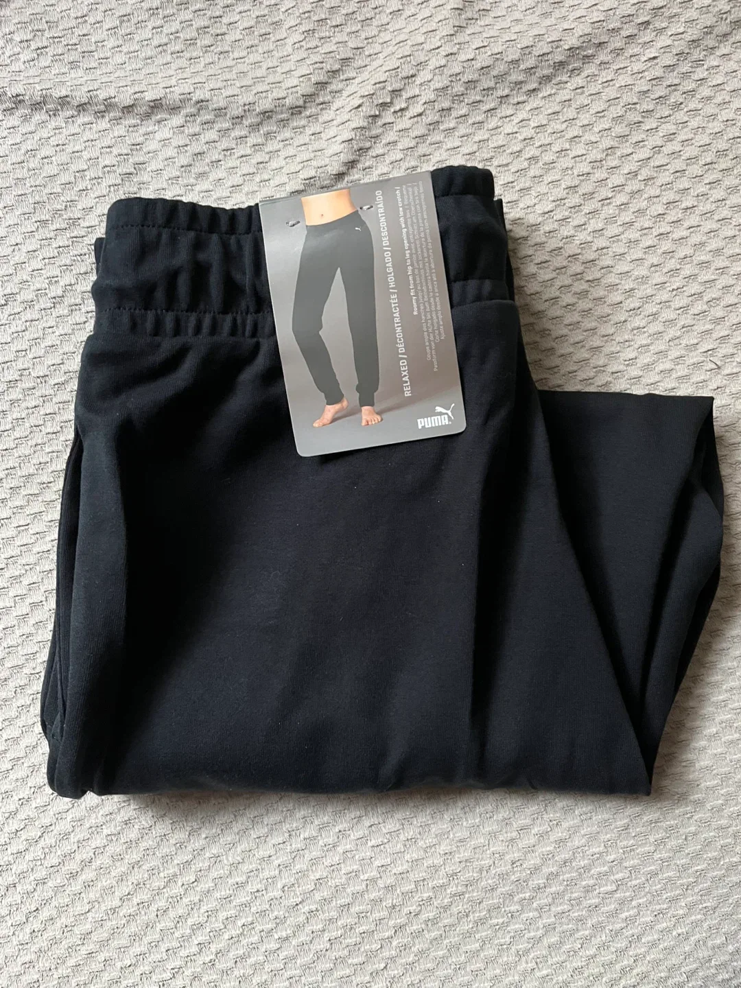 New Puma Fusion Black Cotton Pants - Size M thumbnail