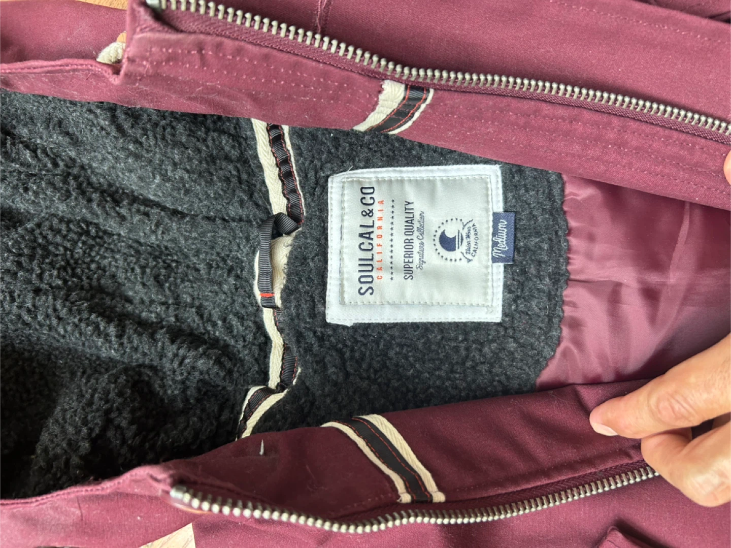 Soulcal & Co. Burgundy Winter Jacket - Size Medium - photo 2
