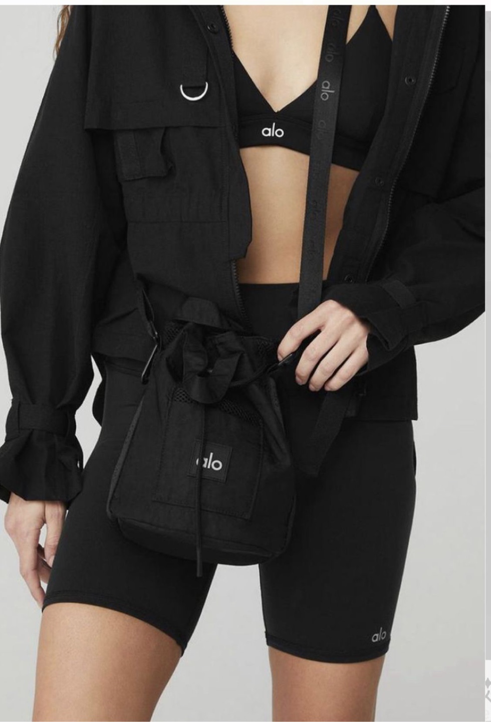ALO Yoga Drawstring Bucket Bag - Black - photo 2