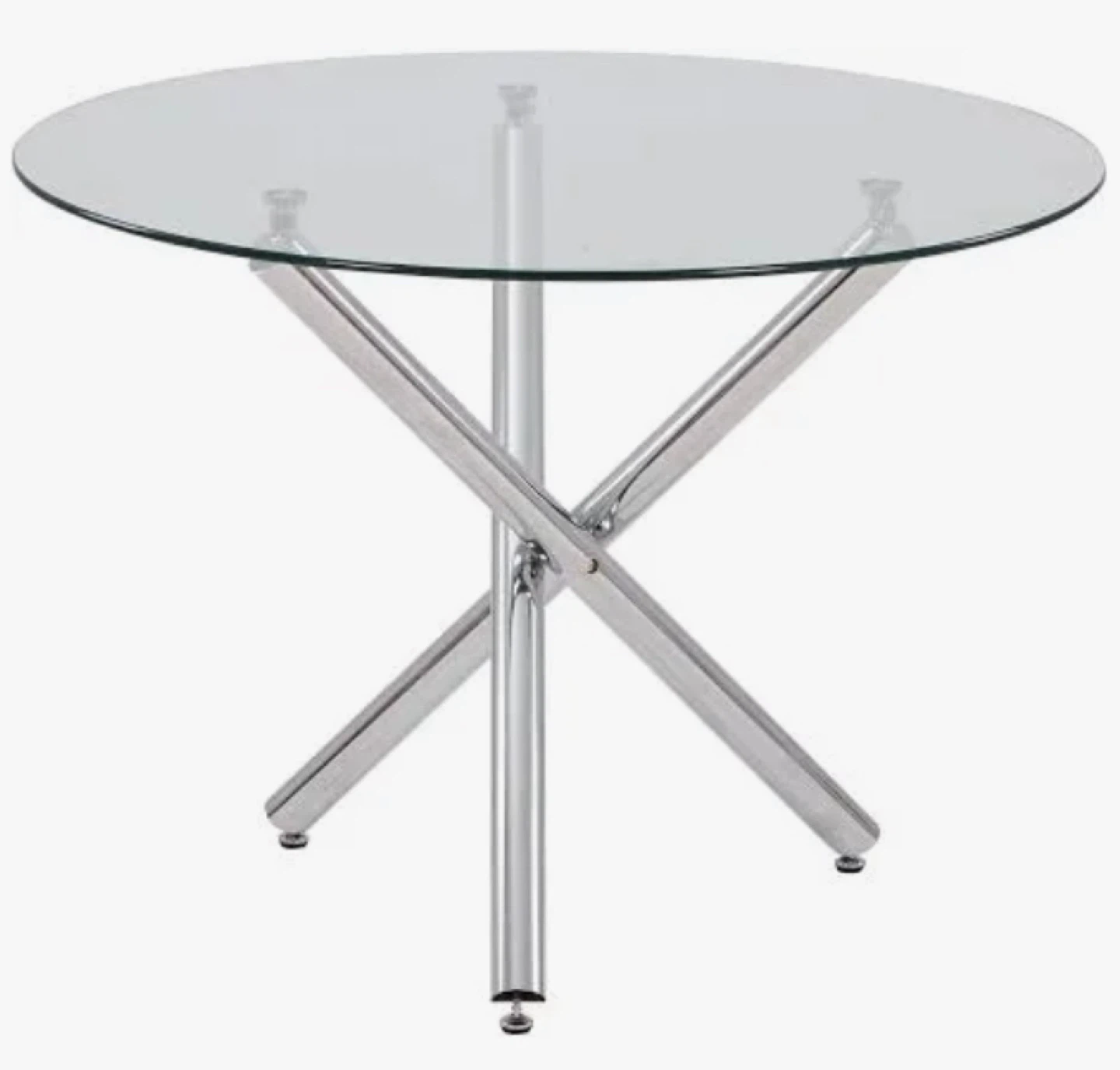 39.5” Glass Top Round Dining Table