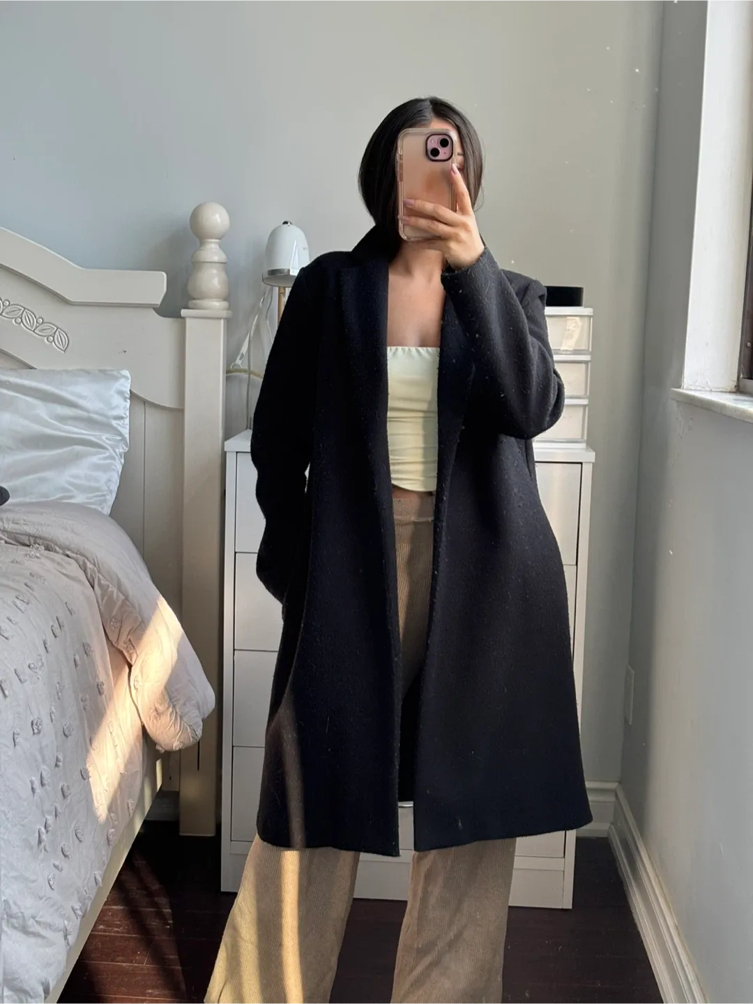 Zara Black Coat - Size M thumbnail