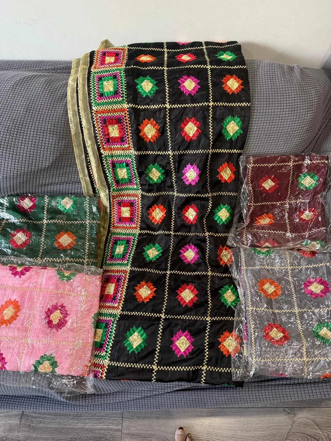 Phulkari Dupatta - Traditional Punjabi dupatta thumbnail