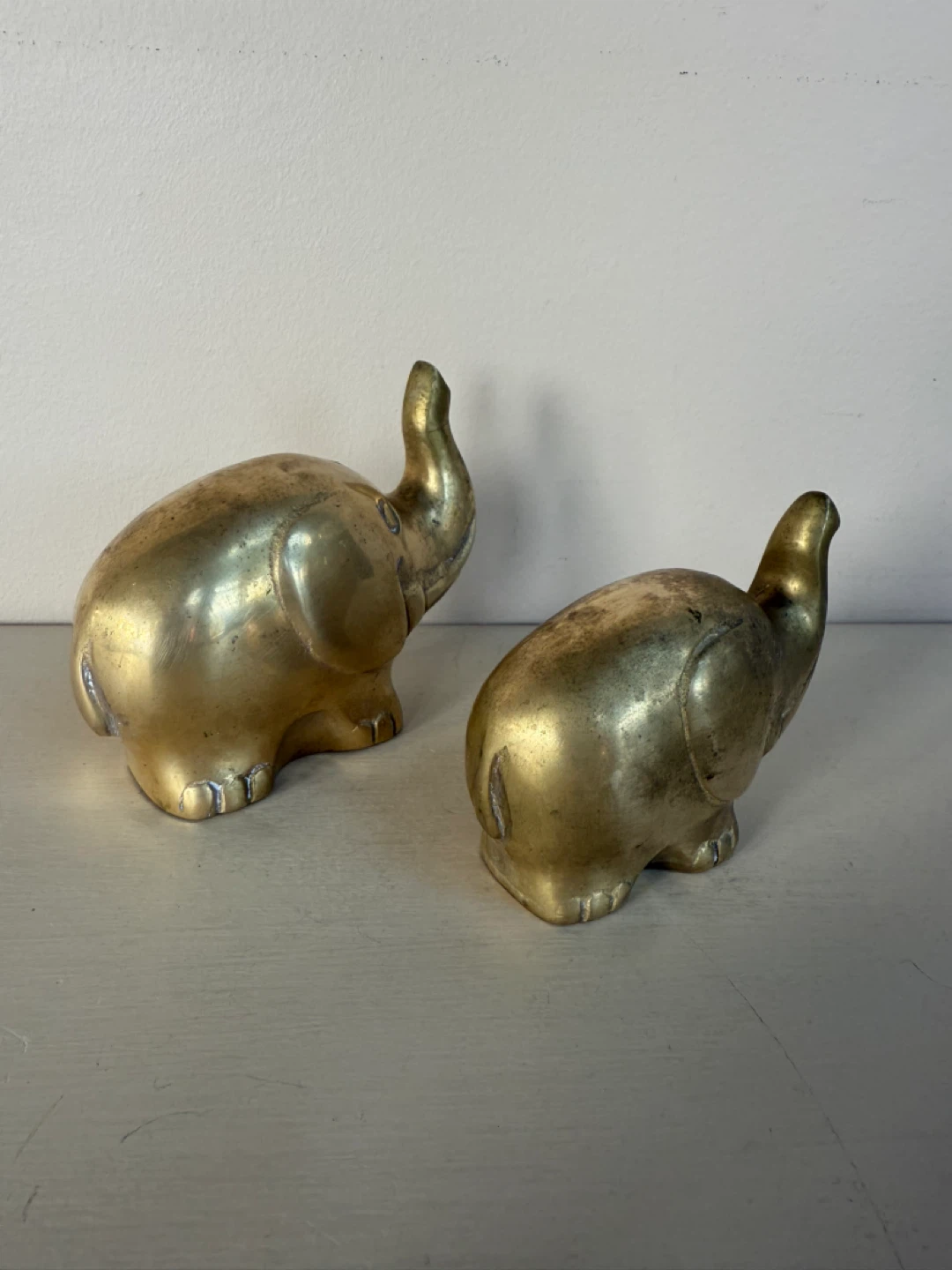 Vintage Brass Elephant Figurines (Set of 2) - photo 2