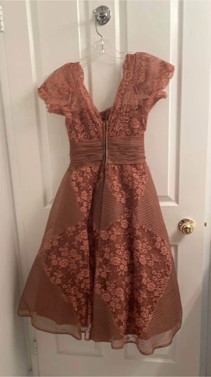 Raphael-Mack Lace Dress - Brown - photo 5