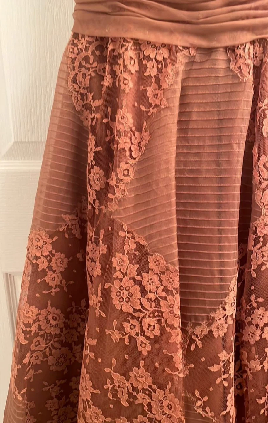 Raphael-Mack Lace Dress - Brown - photo 3