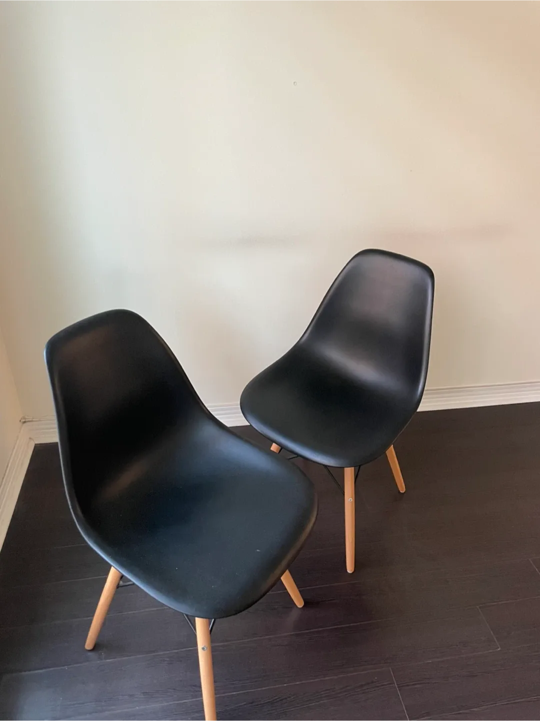Set of 2 Black Eames Style Chairs image indicator(2)