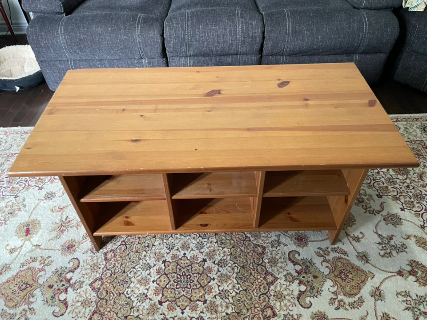 Wooden Coffee Table with Storage - photo 5