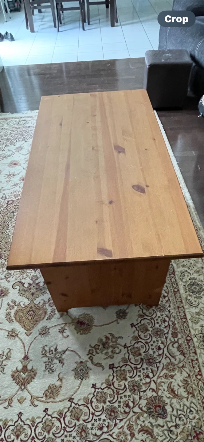 Wooden Coffee Table with Storage