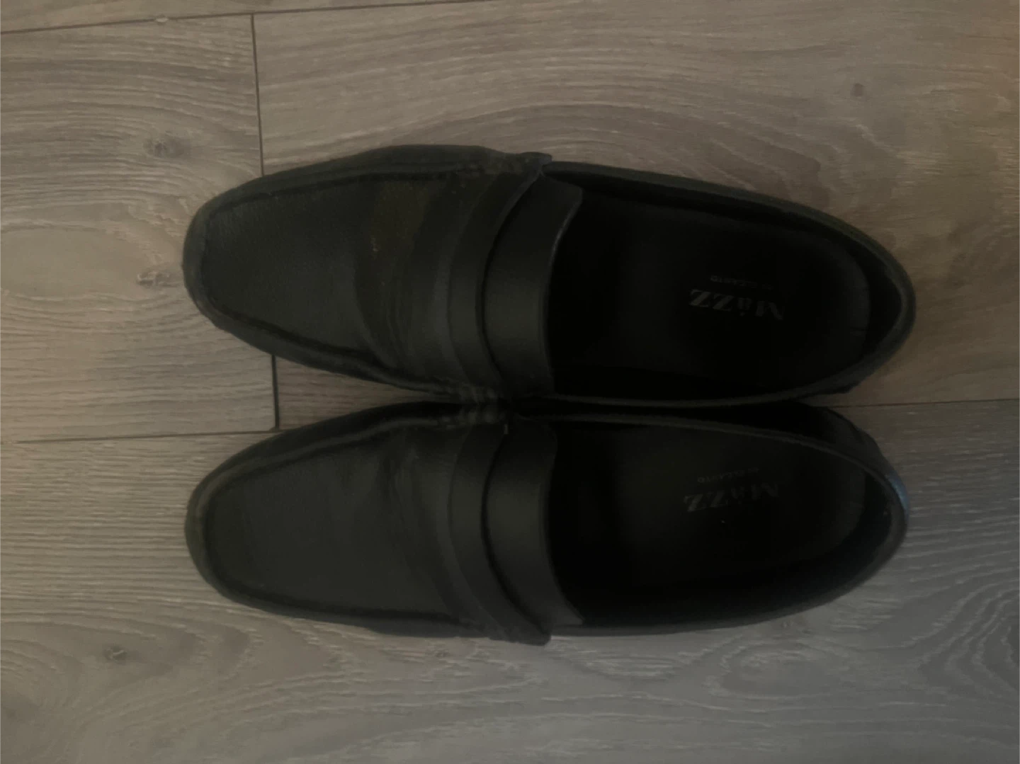 Mazz Milano Black Leather Loafers