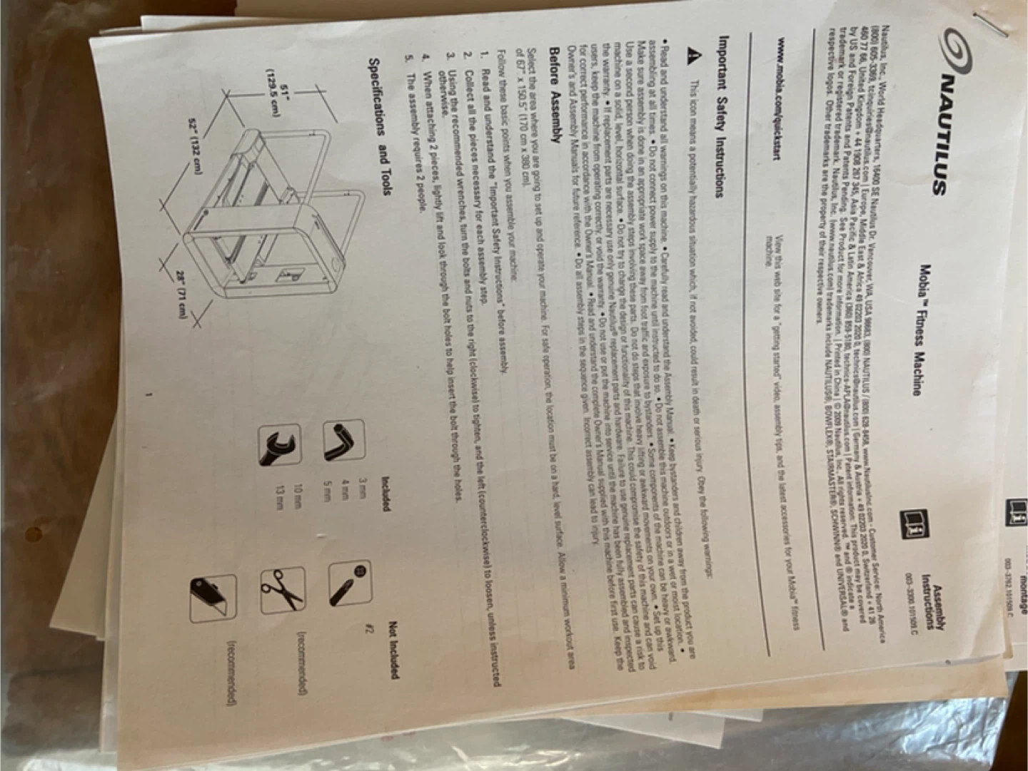 Nautilus Mobia Treadmill - photo 2