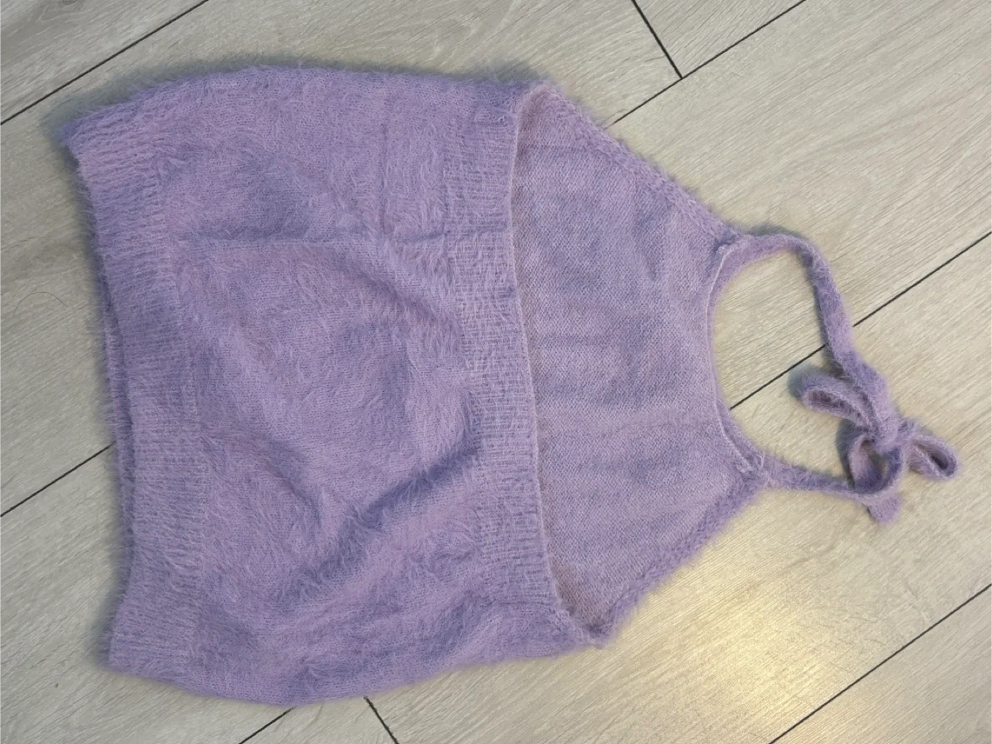 Lilac Fuzzy Halter Top thumbnail