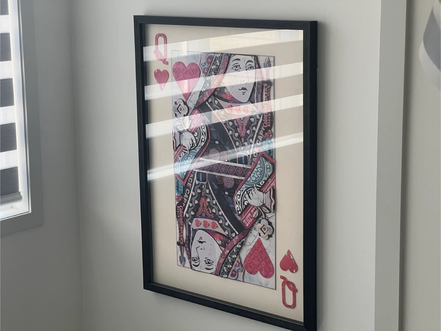 Wall Art Framed King & Queen Playing Card Paper Art - Set of 2 - photo 2