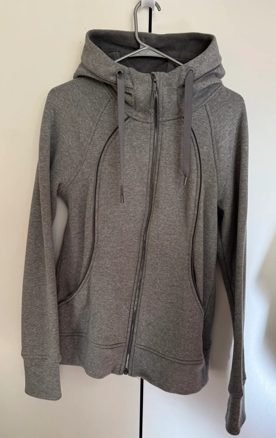 Lululemon Scuba Hoodie - Grey with metallic zipper thumbnail