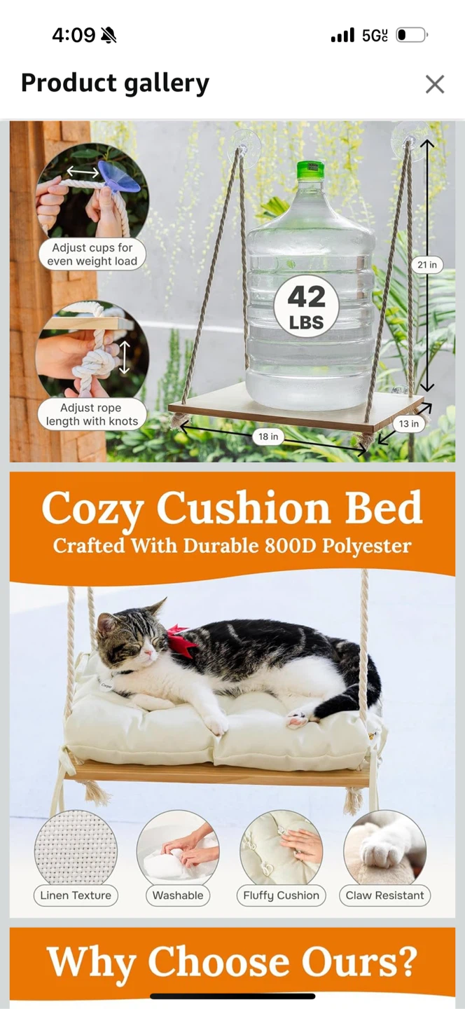 Cat Hammock Bed - Stress Relief & Cozy - photo 2