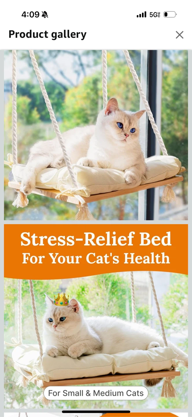 Cat Hammock Bed - Stress Relief & Cozy