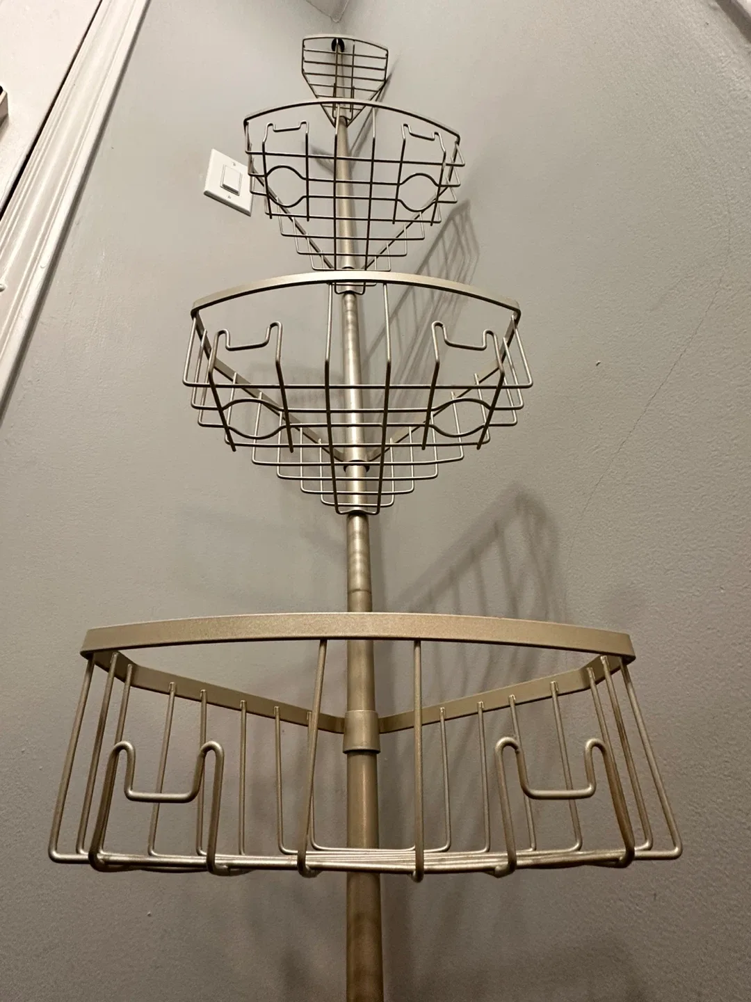 Tension Pole Corner Shower Caddy - Gold Finish thumbnail