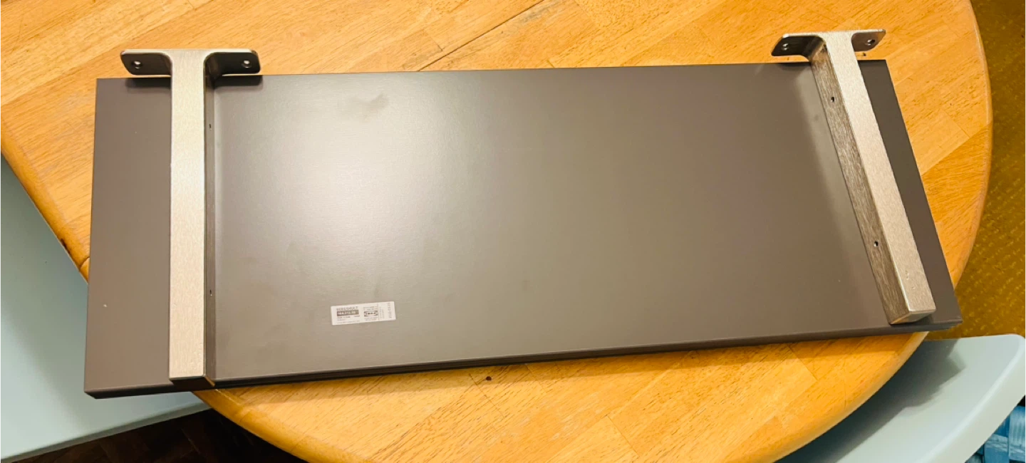 IKEA Grey nickel plated wall Shelf - photo 3