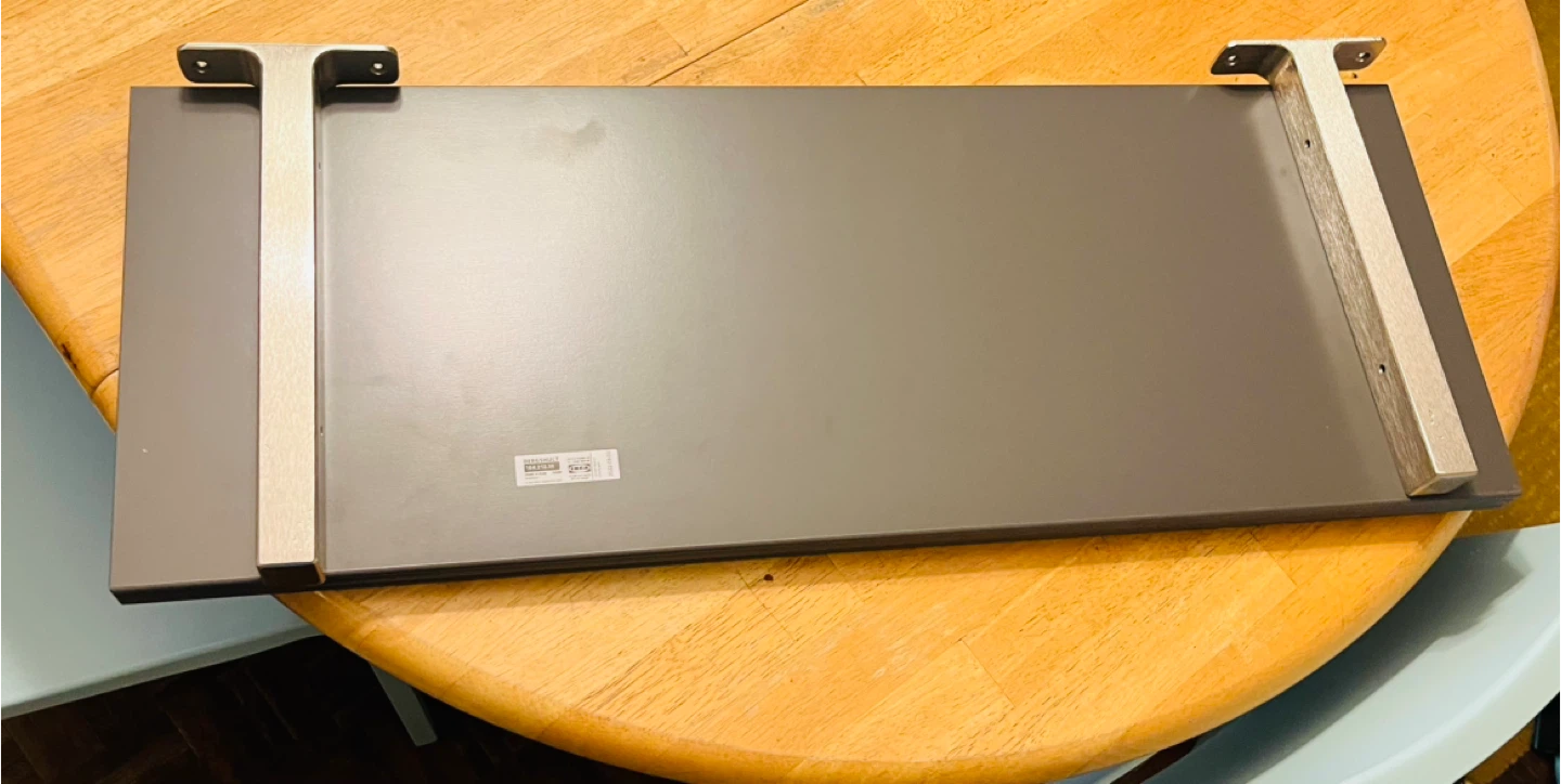 IKEA Grey nickel plated wall Shelf - photo 2