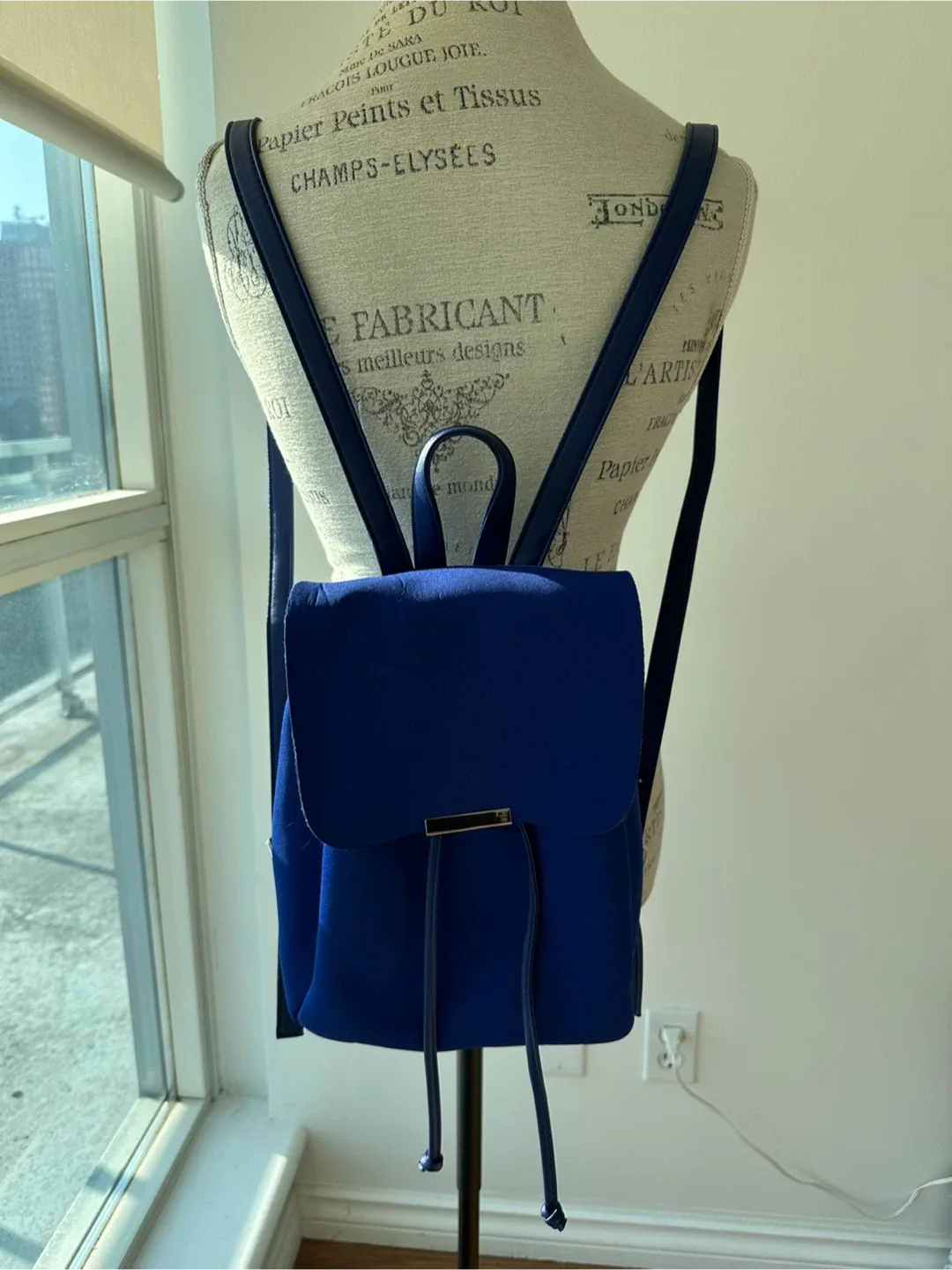 Forever 21 Royal Blue Neoprene Backpack image indicator(2)
